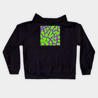 Giraffe Print Violet Green Kids Hoodie